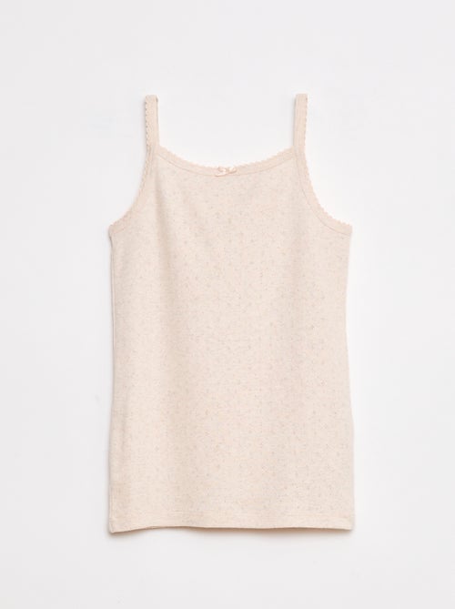 Lot de 3 débardeurs en maille pointelle - Kiabi