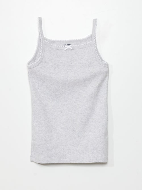 Lot de 3 débardeurs en maille pointelle - Kiabi