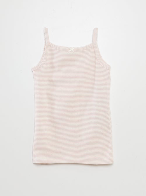 Lot de 3 débardeurs en maille pointelle - Kiabi