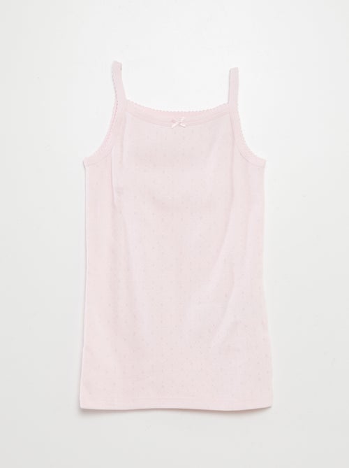 Lot de 3 débardeurs en maille pointelle - Kiabi