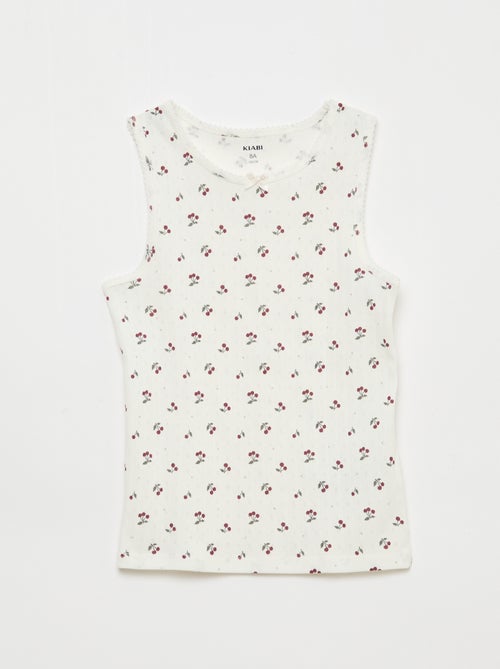 Lot de 3 débardeurs en maille pointelle - Kiabi