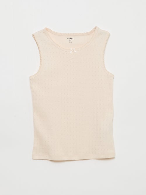 Lot de 3 débardeurs en maille pointelle - Kiabi