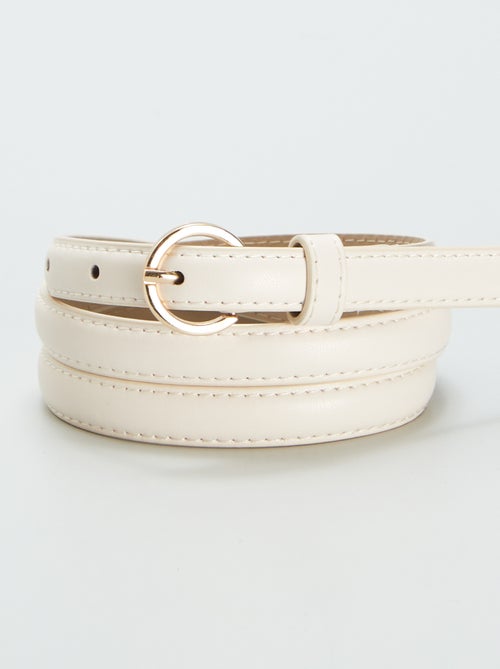 Lot de 3 fines ceintures unies - Kiabi