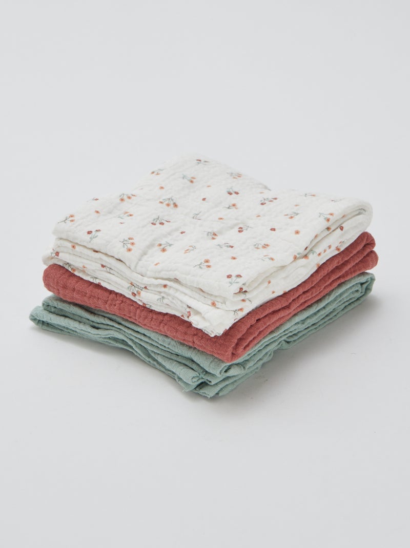 Lot de 3 langes Beige - Kiabi