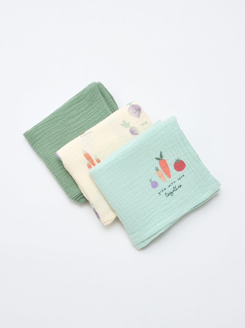 Lot de 3 langes Blanc - Kiabi