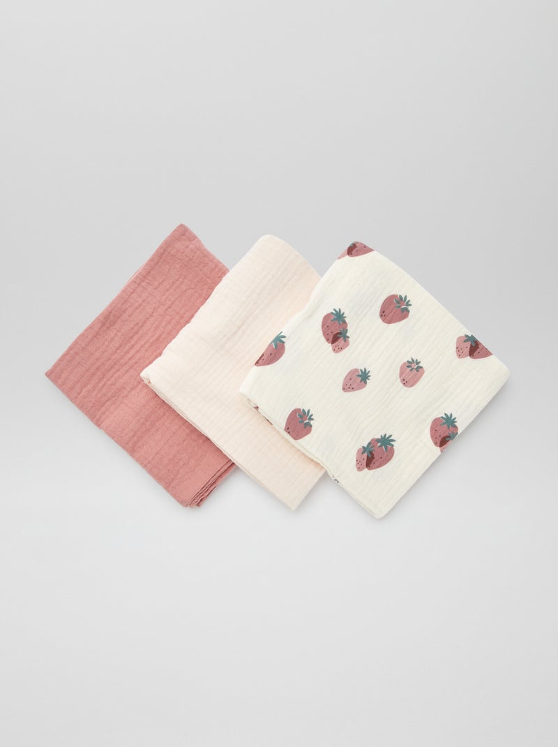 Lot de 3 langes BLANC - Kiabi