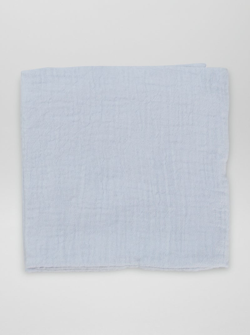 Lot de 3 langes Blanc/bleu - Kiabi