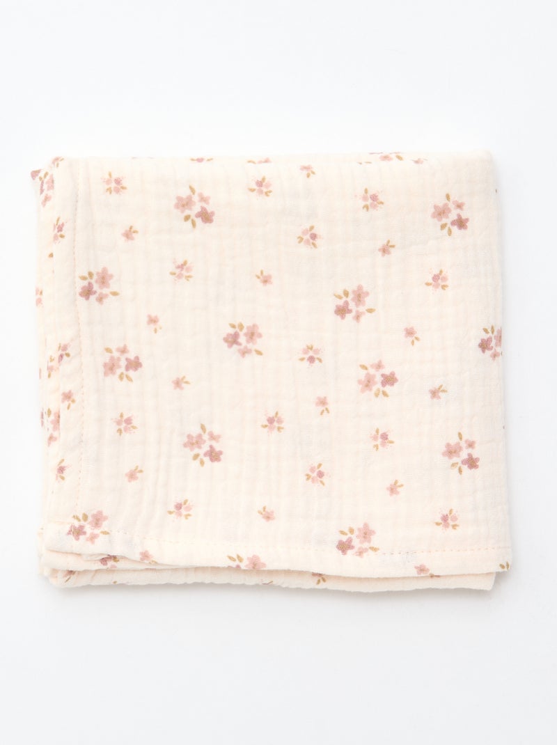 Lot de 3 langes en coton Rose - Kiabi
