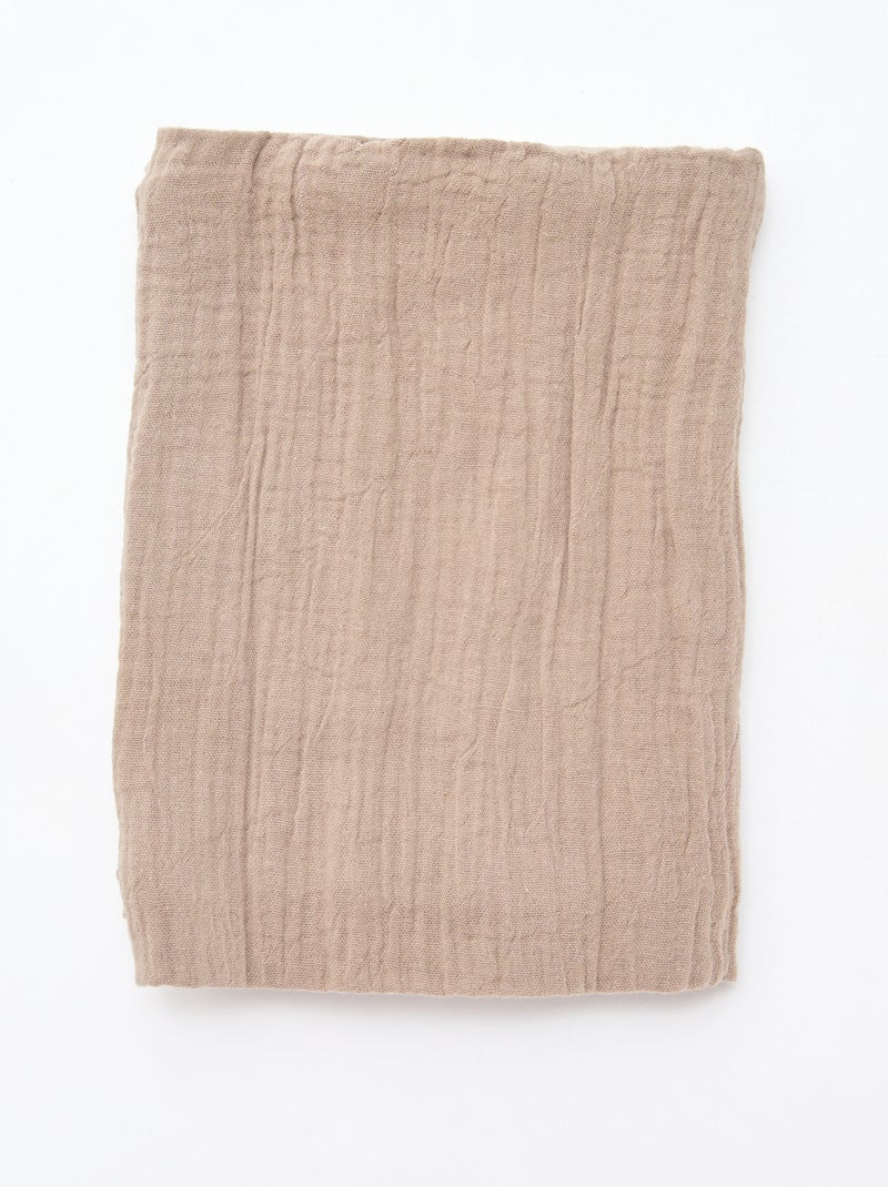 Lot de 3 langes en gaze de coton Blanc - Kiabi