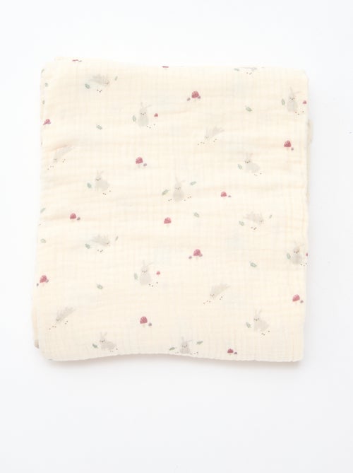 Lot de 3 langes en gaze de coton - Kiabi