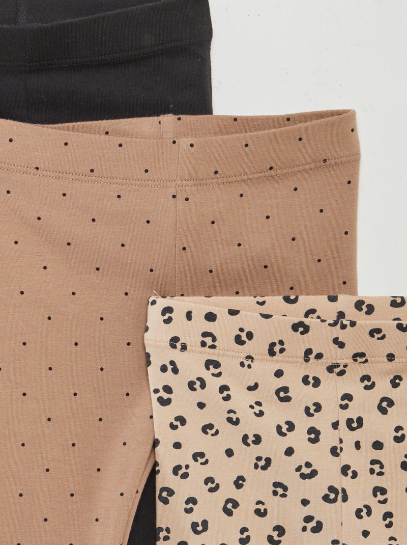 Lot de 3 leggings longs Beige - Kiabi