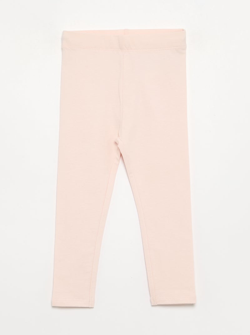 Lot de 3 leggings unis en jersey Rose - Kiabi