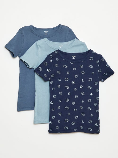 Lot de 3 maillots de corps manches courtes - Kiabi