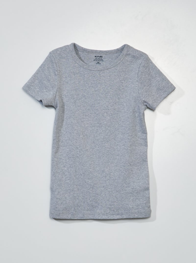 Lot de 3 maillots de corps manches courtes Bleu - Kiabi