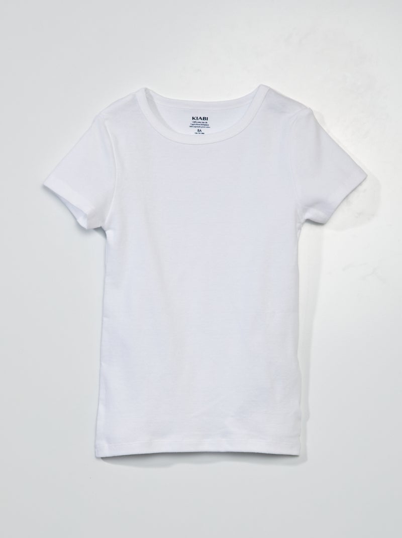 Lot de 3 maillots de corps manches courtes Bleu - Kiabi