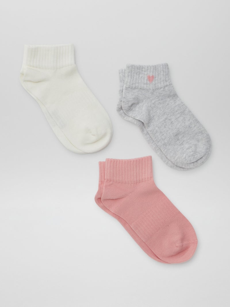 Lot de 3 paires de chaussettes de sport ROSE - Kiabi