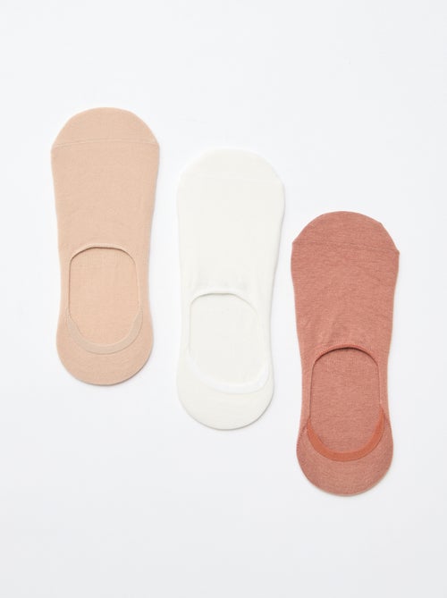 Lot de 3 paires de chaussettes en coton uni - Kiabi