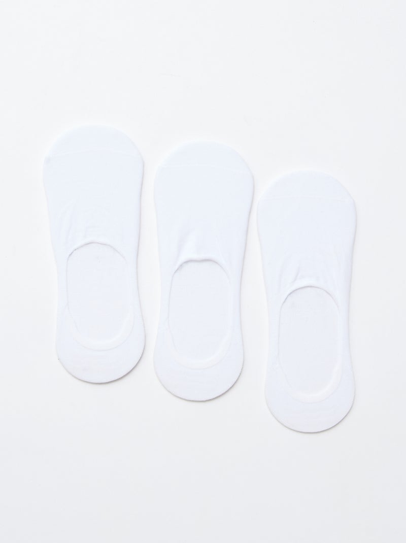 Lot de 3 paires de chaussettes en coton uni Gris - Kiabi