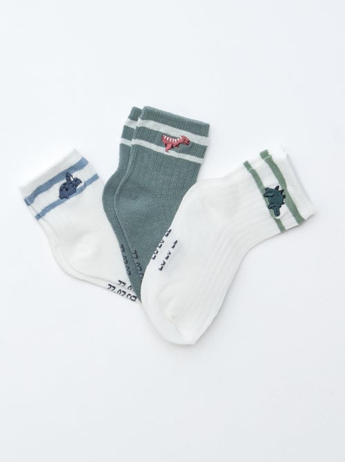 Lot de 3 paires de chaussettes en maille stretch - Kiabi