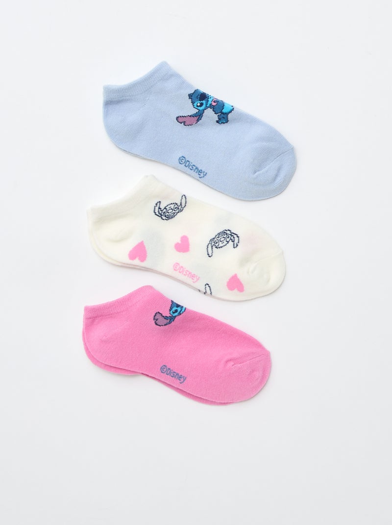 Lot de 3 paires de chaussettes invisibles 'Disney' Rose - Kiabi