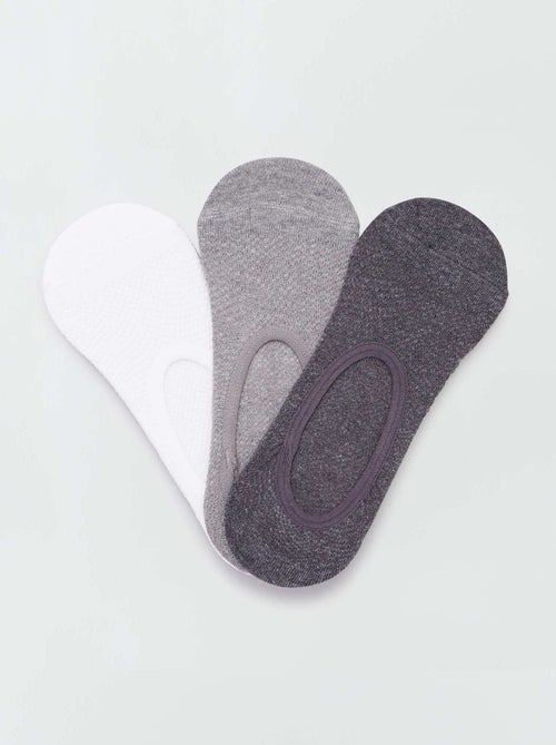 Lot de 3 paires de chaussettes invisibles - Kiabi