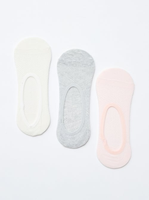 Lot de 3 paires de chaussettes invisibles - Kiabi