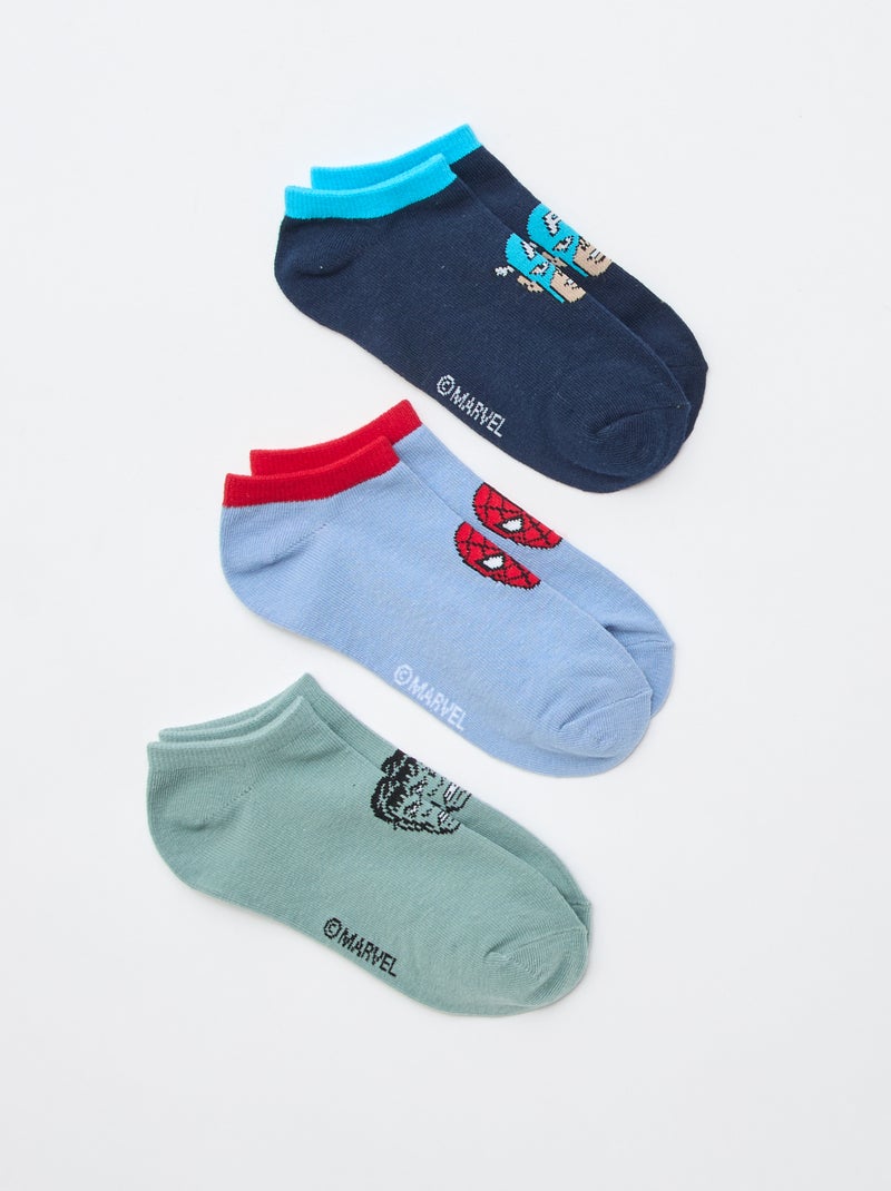 Lot de 3 paires de chaussettes 'Marvel' Bleu - Kiabi