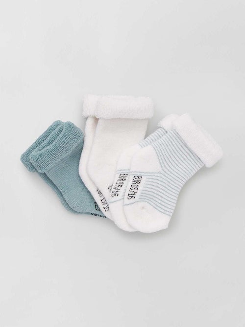 Lot de 3 paires de chaussettes naissance - Kiabi