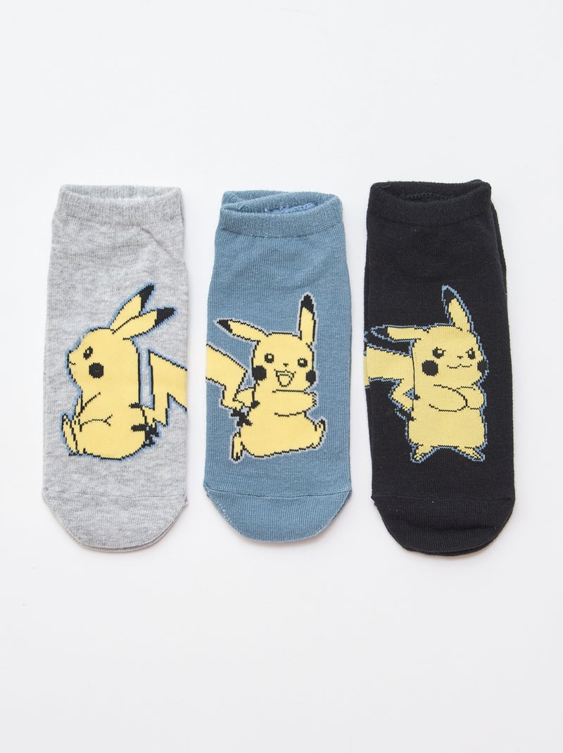 Lot de 3 paires de chaussettes 'Pokémon' Bleu - Kiabi