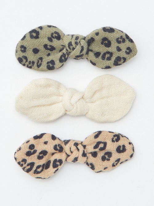 Lot de 3 pinces croco à noeud - Kiabi