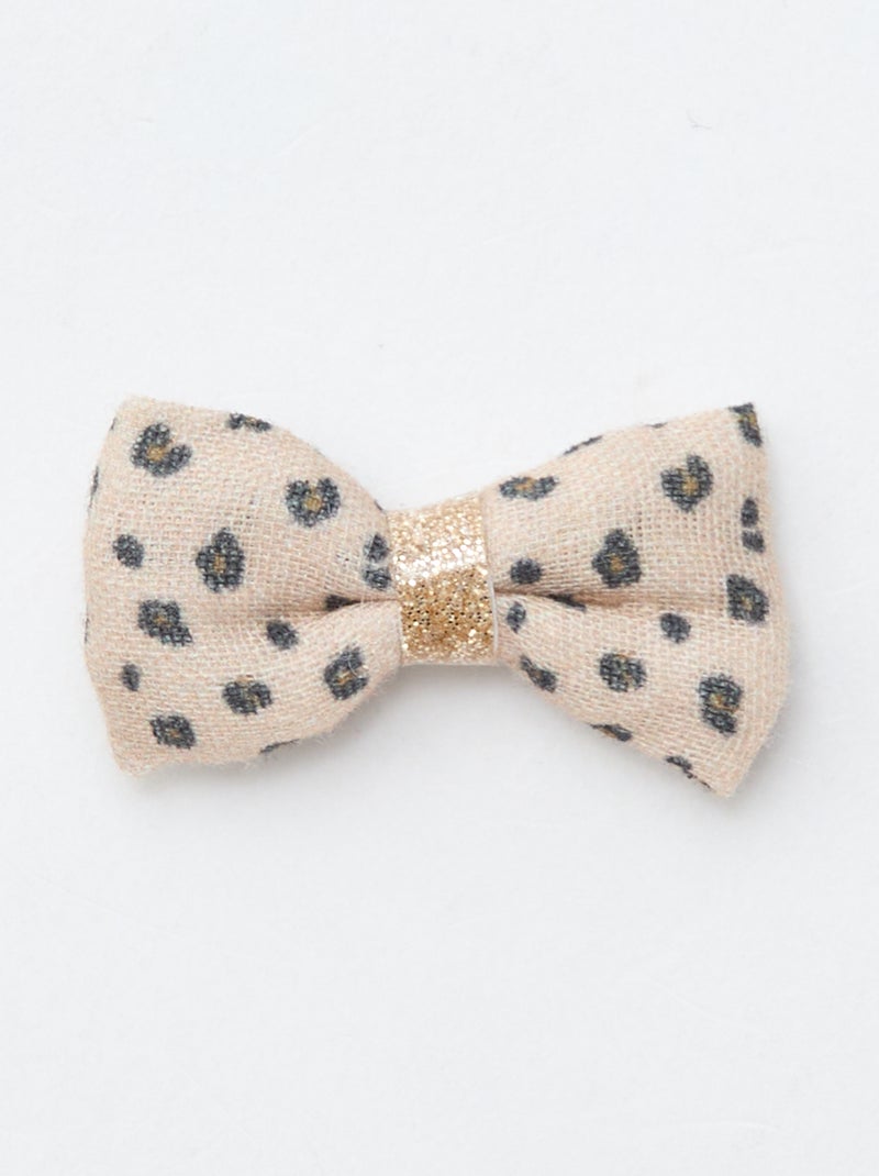 Lot de 3 pinces croco à noeud Marron - Kiabi