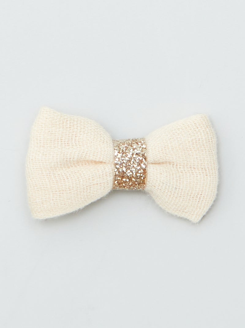 Lot de 3 pinces croco à noeud ROSE - Kiabi