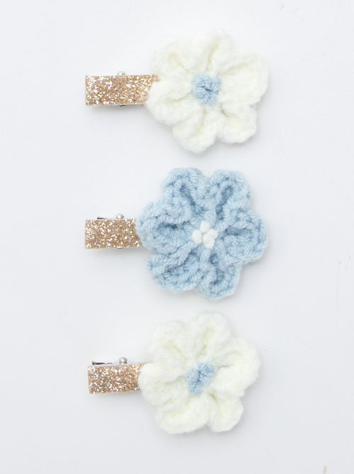 Lot de 3 pinces croco en macramé - Kiabi