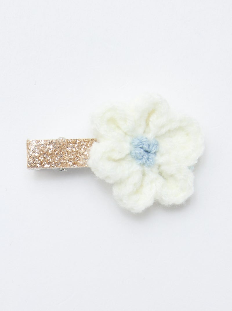 Lot de 3 pinces croco en macramé Bleu - Kiabi