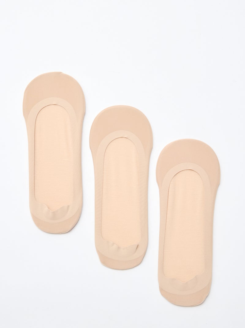 Lot de 3 protège-pieds invisibles Beige - Kiabi