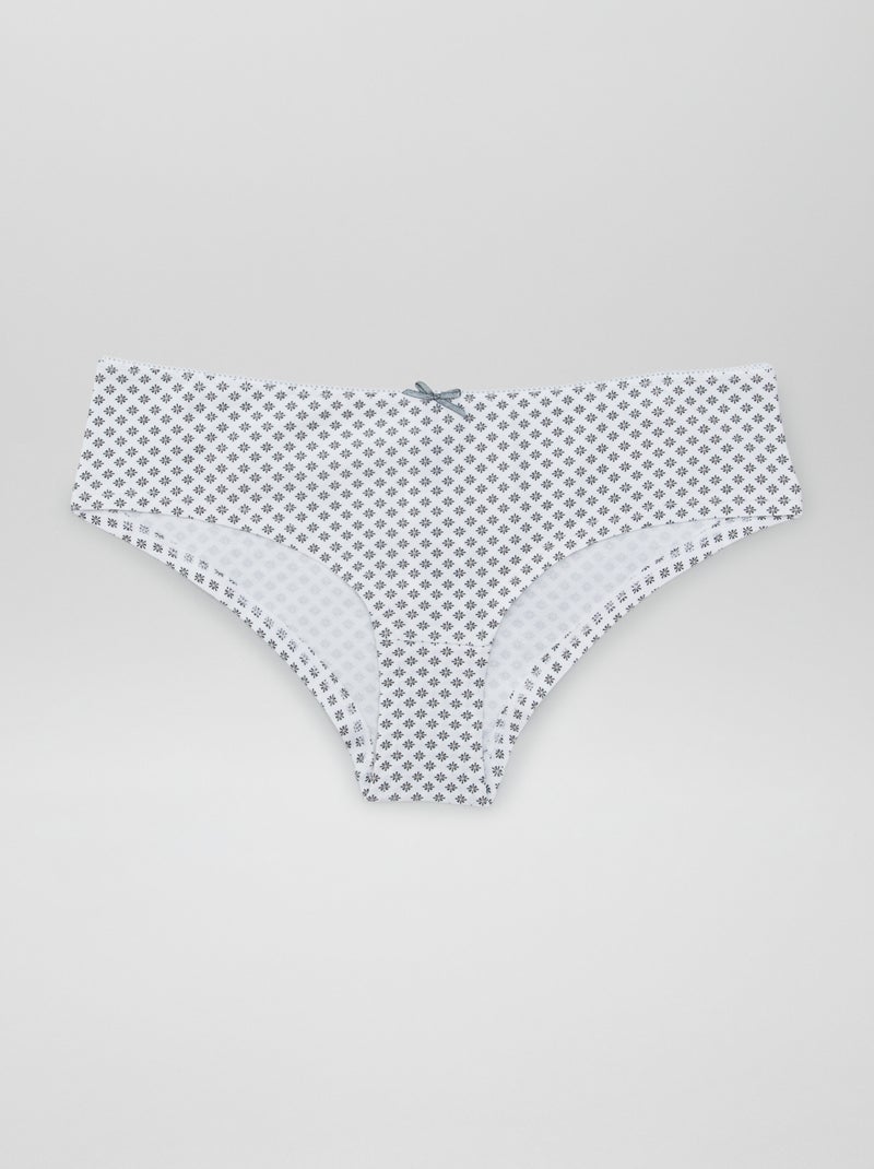 Lot de 3 shorties kaki/blanc - Kiabi