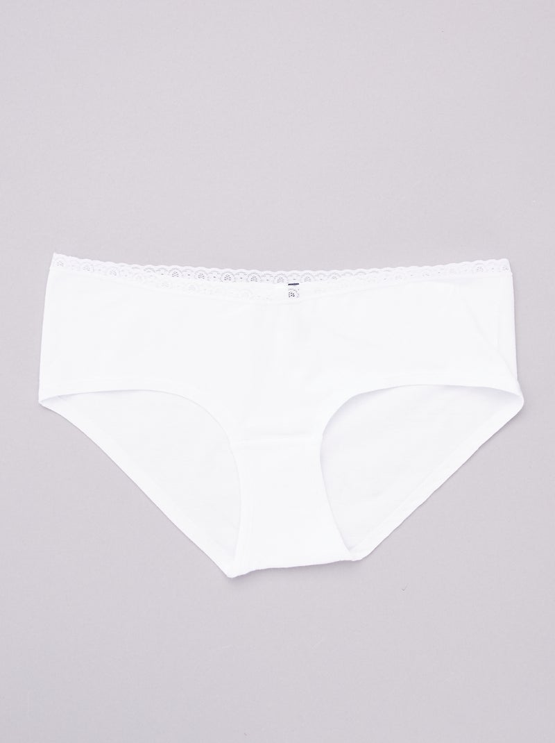 Lot de 3 shorties maternité blanc/gris/marine - Kiabi