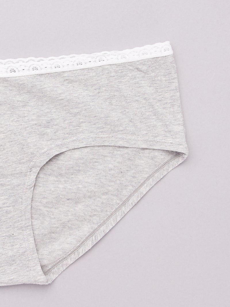 Lot de 3 shorties maternité noir/gris clair/gris foncé - Kiabi