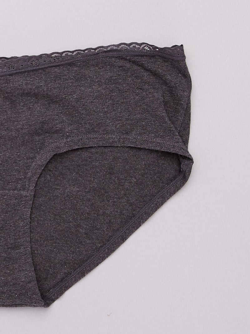 Lot de 3 shorties maternité noir/gris clair/gris foncé - Kiabi