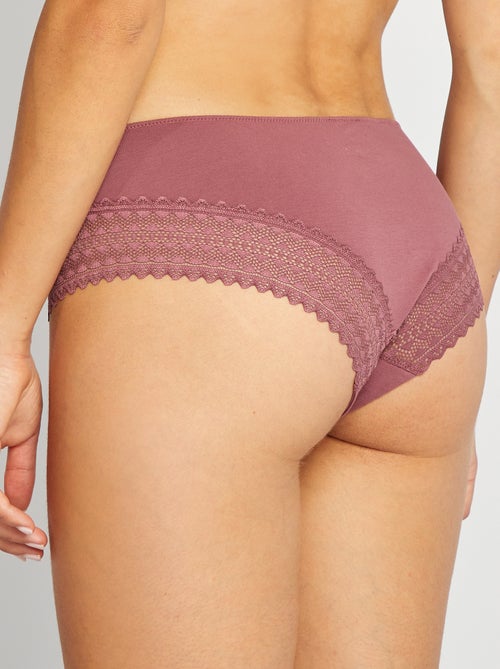 Lot de 3 shorty avec dentelle - Kiabi