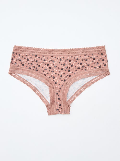 Lot de 3 shortys en microfibre imprimé - Kiabi