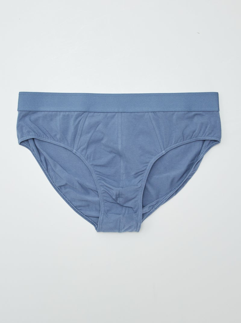 Lot de 3 slips unis Kaki/bleu/moutarde - Kiabi