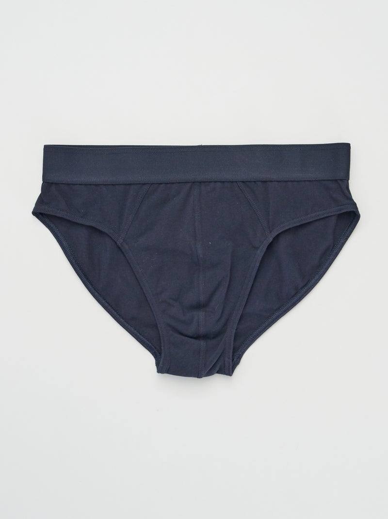 Lot de 3 slips unis Marine - Kiabi