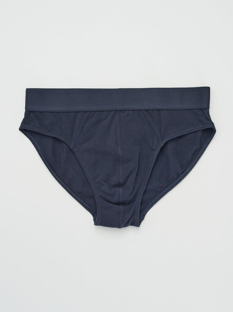 Lot de 3 slips unis Marine - Kiabi