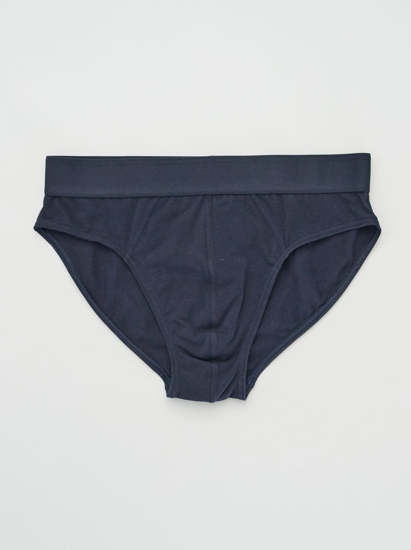 Lot de 3 slips unis Marine - Kiabi