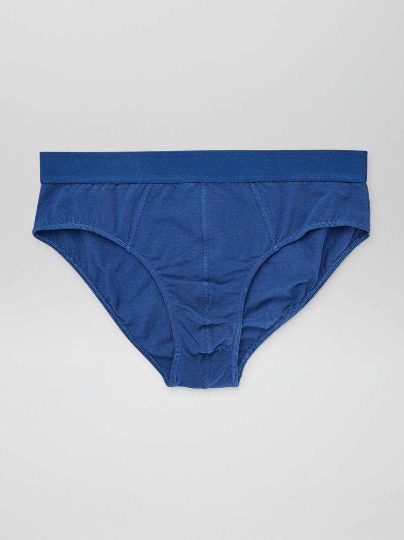 Lot de 3 slips unis Rouge/gris/marine - Kiabi