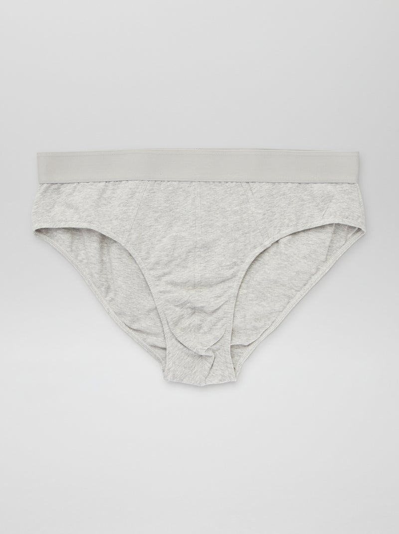 Lot de 3 slips unis Rouge/gris/marine - Kiabi