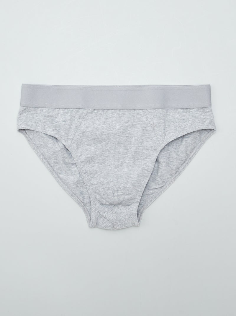 Lot de 3 slips unis Vert/gris - Kiabi