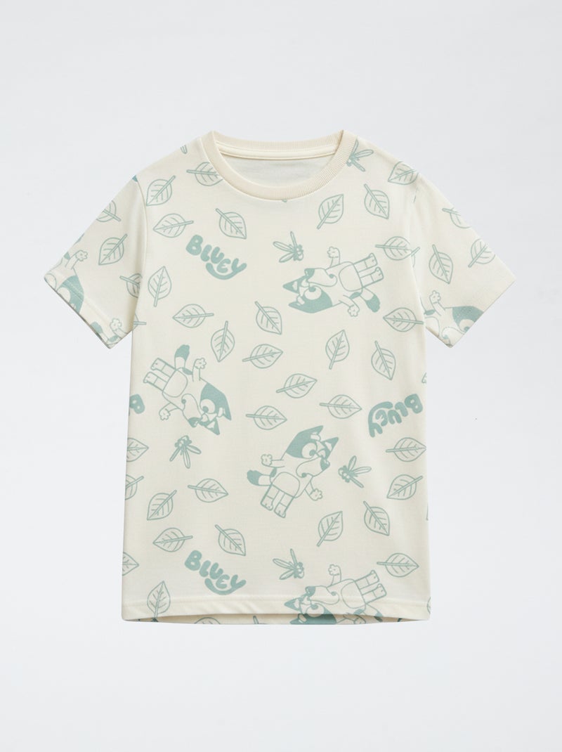 Lot de 3 t-shirt 'Bluey' manches courtes en coton Blanc - Kiabi