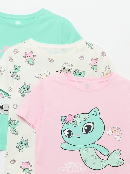 Lot de 3 T-shirts à manches courtes 'Gabby et la maison magique' - Kiabi